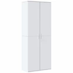 vidaXL Credenza Bianca 70x35x180 cm in Legno Multistrato - Vista aggiuntiva 2