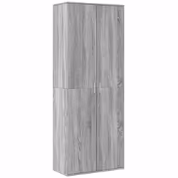 vidaXL Credenza Grigio Sonoma 70x35x180 cm in Legno Multistrato - Vista aggiuntiva 2