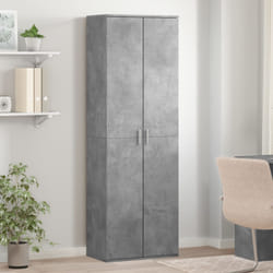 vidaXL Credenza Grigio Cemento 60x35x180 cm in Legno Multistrato