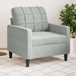 Vidaxl - Poltrona Grigio Chiaro 60 cm Velluto
