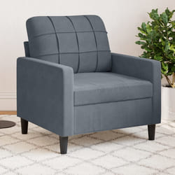 vidaXL Poltrona Grigio Scuro 60 cm Velluto