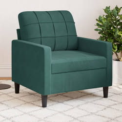 vidaXL Poltrona Verde Scuro 60 cm Velluto