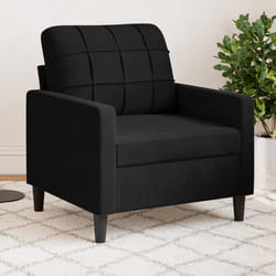 vidaXL Poltrona Nero 60 cm Velluto