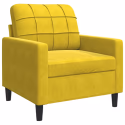 vidaXL Poltrona Giallo 60 cm Velluto - Vista aggiuntiva 2