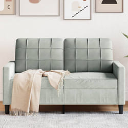 vidaXL Divano a 2 Posti Grigio Chiaro 120 cm in Velluto