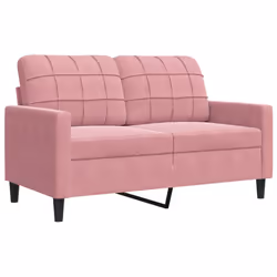 vidaXL Divano a 2 Posti Rosa 120 cm in Velluto - Vista aggiuntiva 2