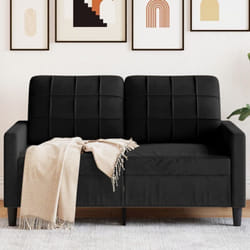 Vidaxl - Divano a 2 Posti Nero 120 cm in Velluto