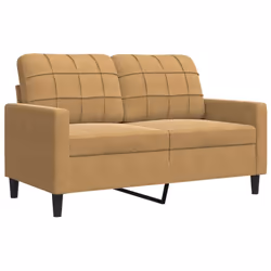 vidaXL Divano a 2 Posti marrone 120 cm in Velluto - Vista aggiuntiva 2