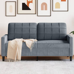Vidaxl - Divano a 2 Posti grigio scuro140 cm in Velluto 876638