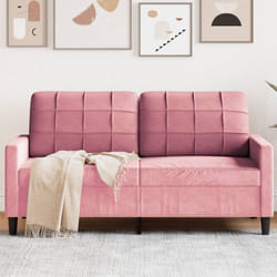 vidaXL Divano a 2 Posti Rosa 140 cm in Velluto