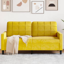 vidaXL Divano a 2 Posti giallo 140 cm in Velluto