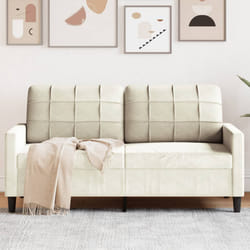 vidaXL Divano a 2 Posti crema 140 cm in Velluto
