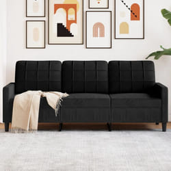 Vidaxl - Divano a 3 Posti Nero 180 cm in Velluto 339607