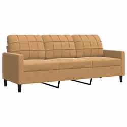 vidaXL Divano a 3 Posti Marrone 180 cm in Velluto - Vista aggiuntiva 2