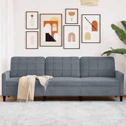 vidaXL Divano a 3 Posti Grigio Scuro 210 cm in Velluto
