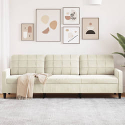 Vidaxl - Divano a 3 Posti Crema 210 cm in Velluto 469502