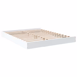 vidaXL Giroletto senza Materasso Bianco 160x200cm in Legno Multistrato - Vista aggiuntiva 3