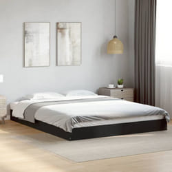 Giroletto senza Materasso Nero 160x200 cm in Legno Multistrato Vidaxl 958174