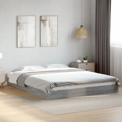 Giroletto senza Materasso Grigio Sonoma 160x200 cm Truciolato Vidaxl 791920