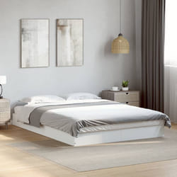 vidaXL Giroletto Bianco 140x200 cm in Legno Multistrato