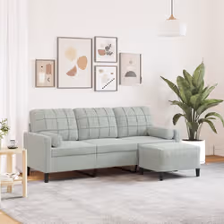 VidaXL 3278267 divano Grigio chiaro - Vista aggiuntiva 2