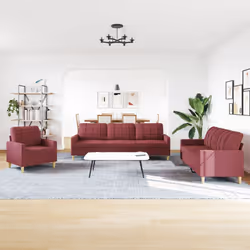 VidaXL 3278293 set di mobili per soggiorno Rosso