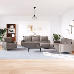 VidaXL 3278302 set di mobili per soggiorno Grigio talpa