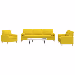 VidaXL 3278308 set di mobili per soggiorno Giallo Metallo - Vista aggiuntiva 2