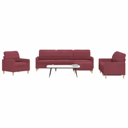 VidaXL 3278309 set di mobili per soggiorno Rosso - Vista aggiuntiva 2