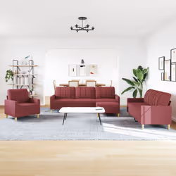 VidaXL 3278309 set di mobili per soggiorno Rosso - Vista aggiuntiva 3