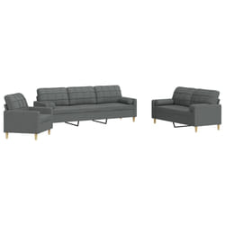 VidaXL 3278312 set di mobili per soggiorno Grigio