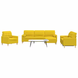 VidaXL 3278316 set di mobili per soggiorno Giallo Metallo - Vista aggiuntiva 2