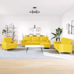 VidaXL 3278316 set di mobili per soggiorno Giallo Metallo - Vista aggiuntiva 3