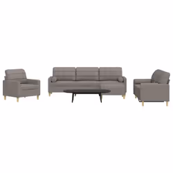 VidaXL 3278318 set di mobili per soggiorno Grigio talpa