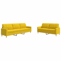 VidaXL 3278324, Giallo, Schiuma, Metallo, Poliestere, 2,26 m, 77 cm, 80 cm