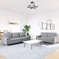 VidaXL 3278327 set di mobili per soggiorno Grigio - Vista aggiuntiva 3