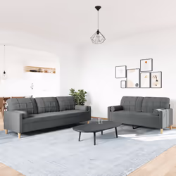 VidaXL 3278336 set di mobili per soggiorno Grigio - Vista aggiuntiva 3
