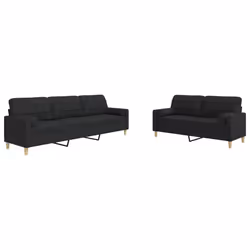 VidaXL 3278339, Nero, Schiuma, Metallo, Poliestere, 2,26 m, 77 cm, 80 cm