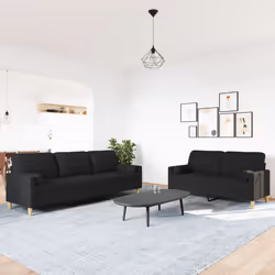 VidaXL 3278339 set di mobili per soggiorno Nero