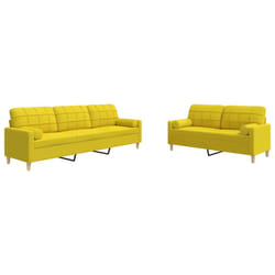 VidaXL 3278340 set di mobili per soggiorno Giallo Metallo