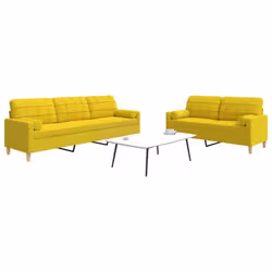VidaXL 3278340 set di mobili per soggiorno Giallo Metallo - Vista aggiuntiva 2