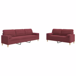 VidaXL 3278341, Rosso, Schiuma, Metallo, Poliestere, 2,26 m, 77 cm, 80 cm
