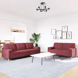 VidaXL 3278341 set di mobili per soggiorno Rosso