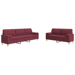 VidaXL 3278349 set di mobili per soggiorno Rosso