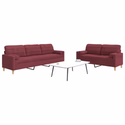 VidaXL 3278349 set di mobili per soggiorno Rosso - Vista aggiuntiva 2