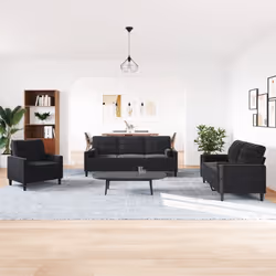 VidaXL 3278356 set di mobili per soggiorno Nero