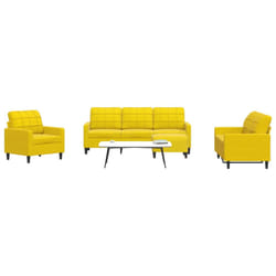 VidaXL 3278367 set di mobili per soggiorno Giallo Metallo, Legno compensato