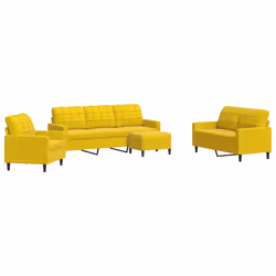VidaXL 3278367 set di mobili per soggiorno Giallo Metallo, Legno compensato - Vista aggiuntiva 2