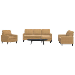 vidaXL Set di Divani 4 pz con Cuscini Marrone in Velluto