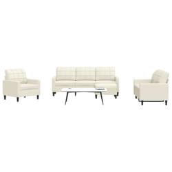 vidaXL Set di Divani 4 pz con Cuscini Crema in Velluto